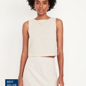 ✨Bundle!!✨ Old Navy Linen Sleeveless Crop Top & Skort Set